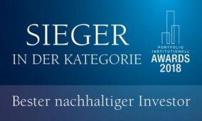 Logo Preis „Bester nachhaltiger Investor"