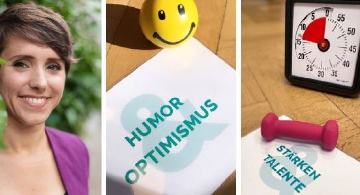 Gina Schöler, Glücksministerin und Kommunikationsdesignerin mit Humor und Optimismus und Stärken und Talente