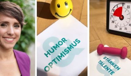 Gina Schöler, Glücksministerin und Kommunikationsdesignerin mit Humor und Optimismus und Stärken und Talente